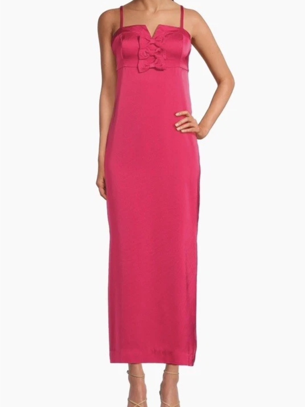 Lilly Pulitzer Jean Bow Midi Dress - Raspberry Rouge (Size 10)
